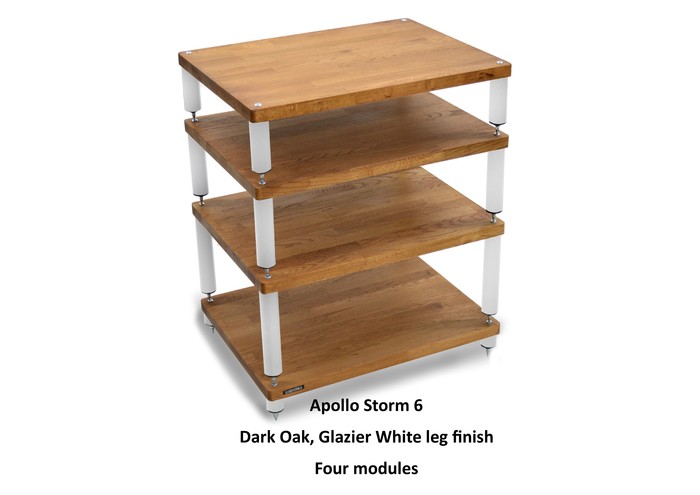 Apollo Storm 6 Solid Oak HiFi Rack British HiFi Specialists